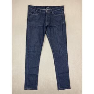 The Kooples Jeans Mens 33 Blue HP Slim Fit‎ Button Fly Straight Leg Dark Wash